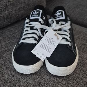 Adidas Kids Black and White Sneakers